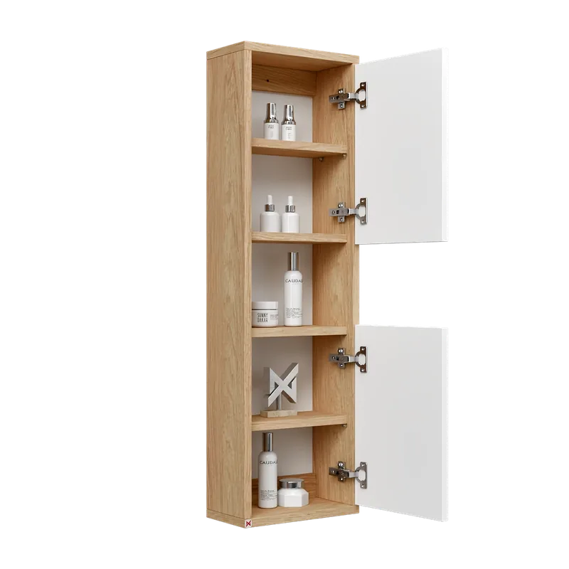 Alacena Mobel 100 · Hickory — vista abierta