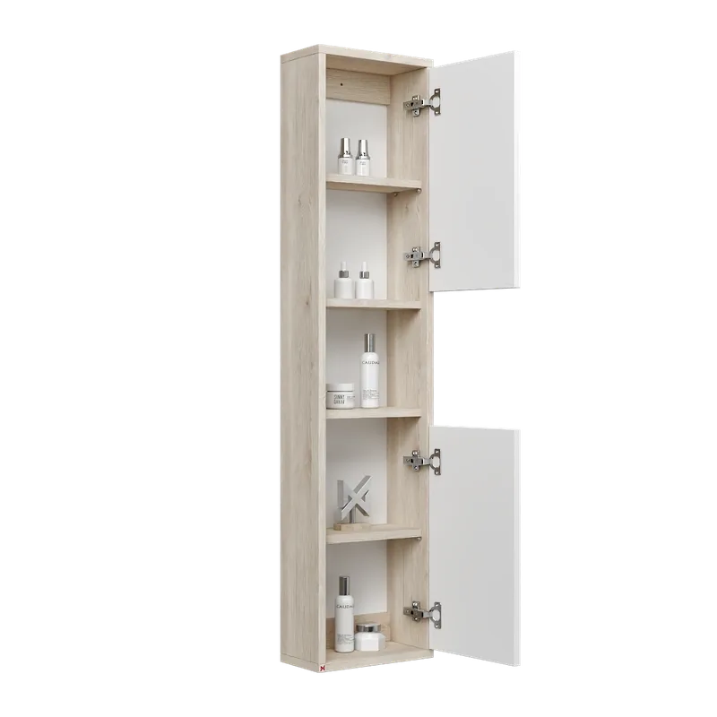 Alacena Mobel 130 · Pino Aland Blanco — vista abierta