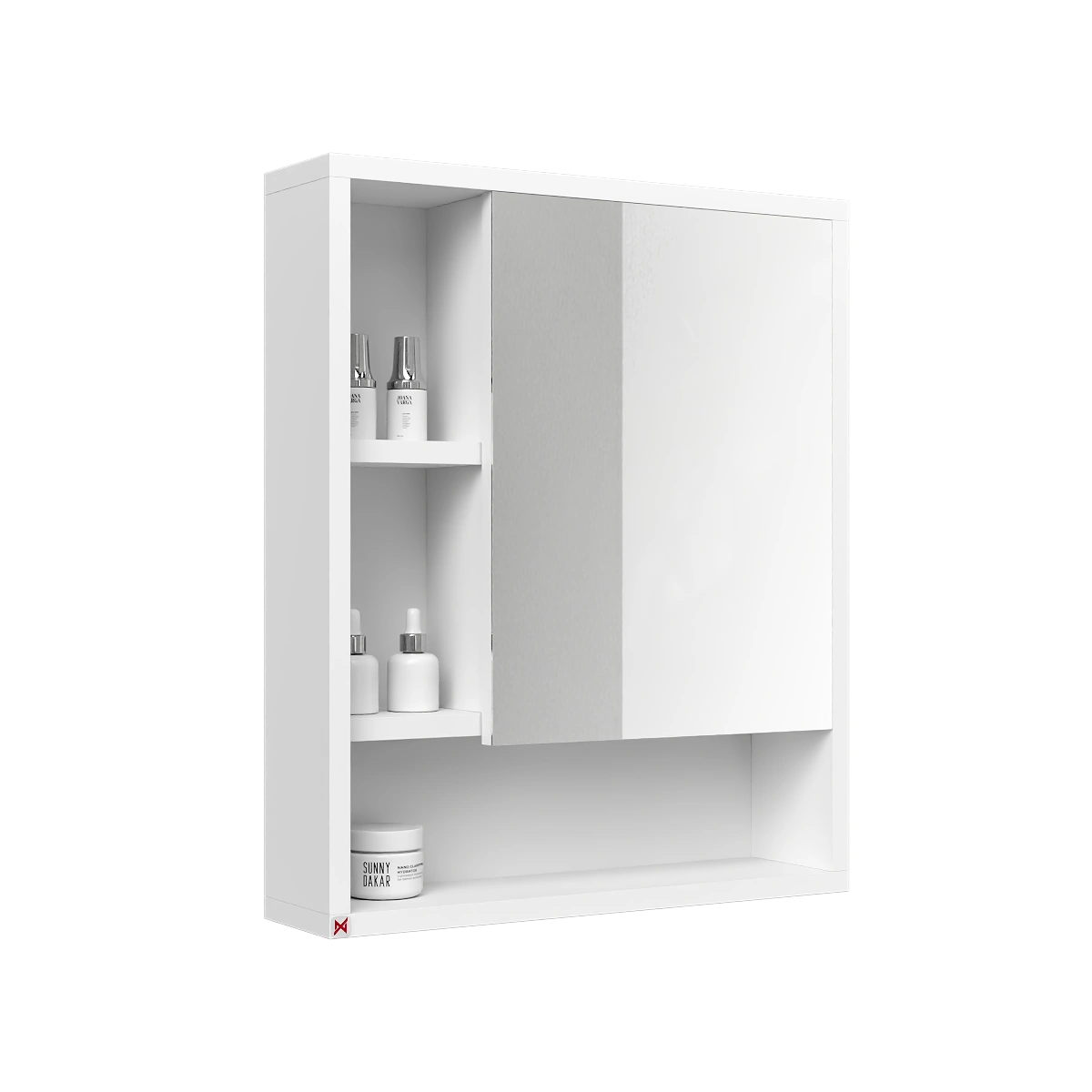 Botiquín con espejo 60×50 · Blanco cerrado