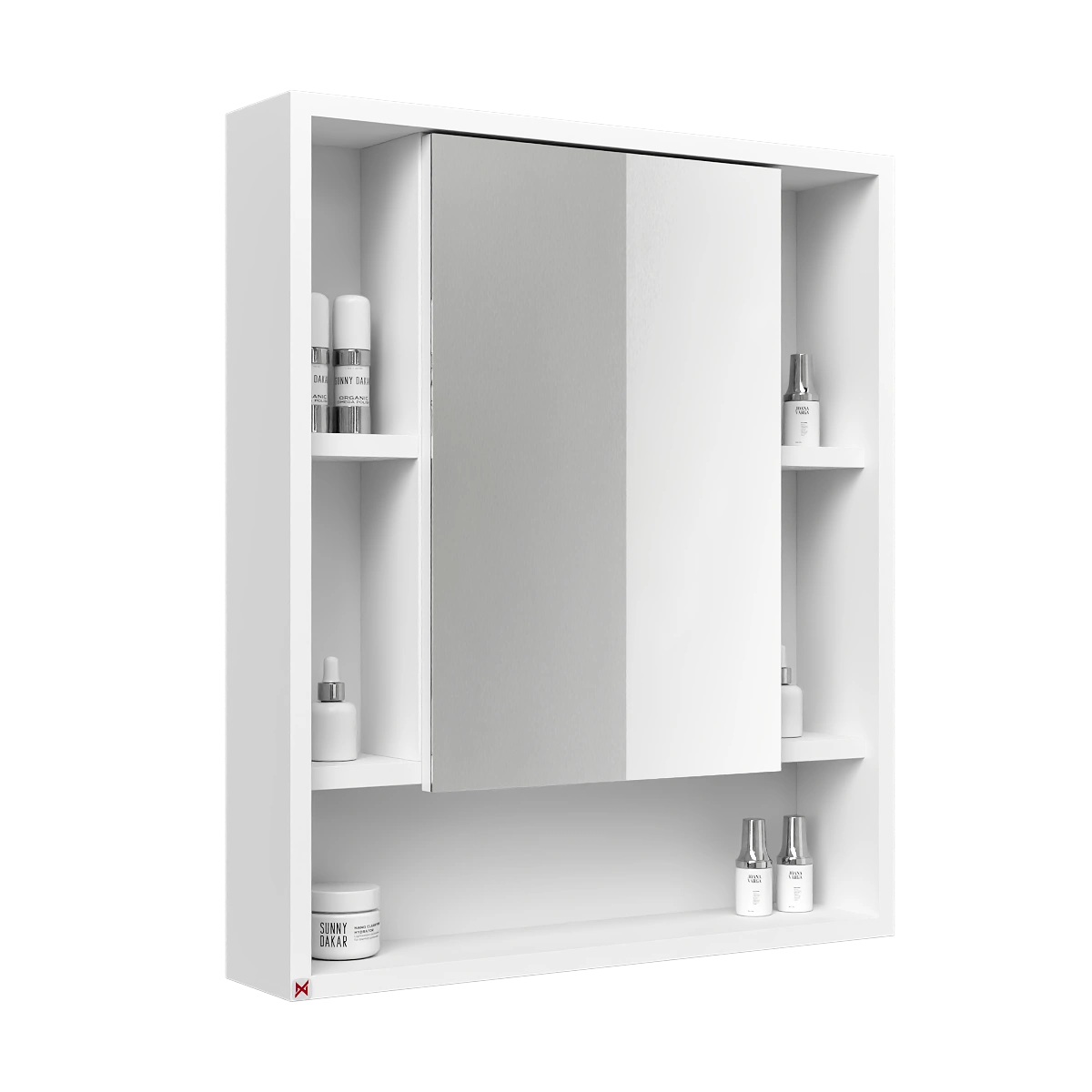 Botiquín con espejo 60×70 · Blanco cerrado