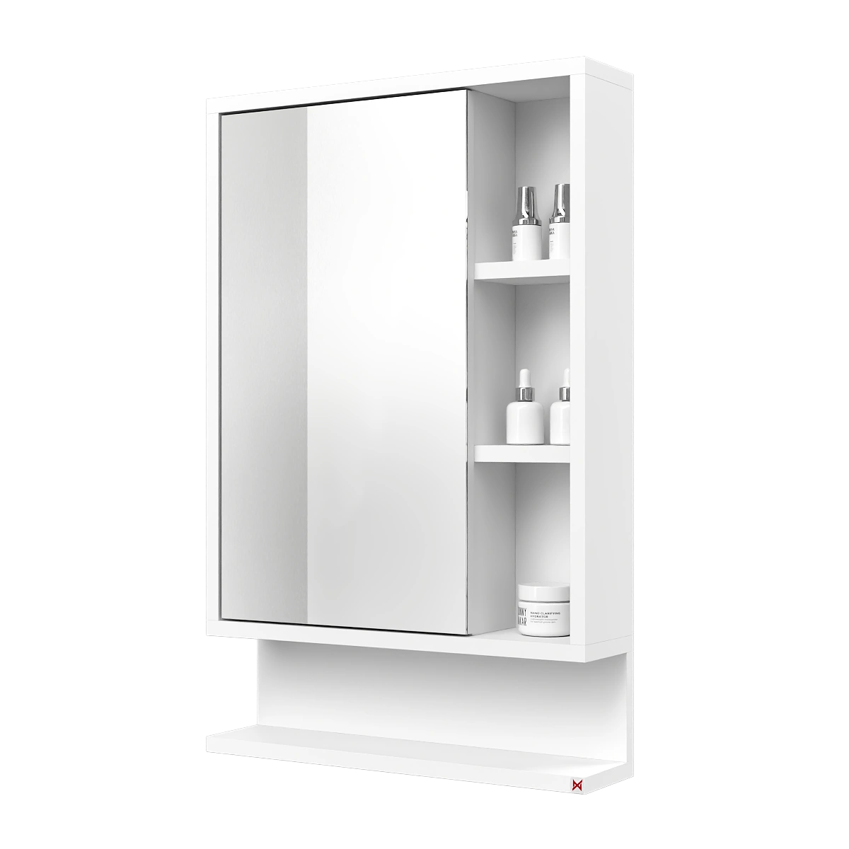 Botiquín con espejo 78×50 · Blanco cerrado