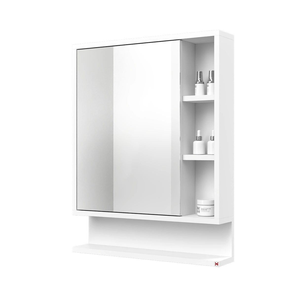 Botiquín con espejo 78×60 · Blanco cerrado